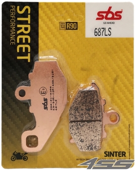 Rear brake pads SBS 687LS Sinter (Road)