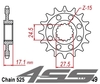 Front chain sprocket JTF749,14 teeth