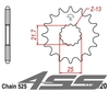 Front chain sprocket JTF520,15 teeth
