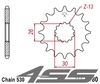 Front chain sprocket JTF1180,18 teeth