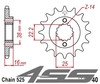 Front chain sprocket JTF740,15 teeth - with vibration damper