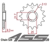 Front chain sprocket JTF1539,15 teeth