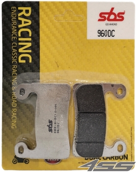 Front track brake pads SBS 960DC Dual Carbon (Track)
