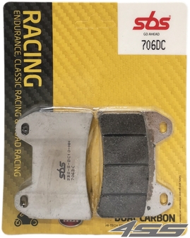 Front track brake pads SBS 706DC Dual Carbon (Track)
