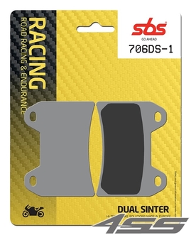 Front racing brake pads SBS 706DS-1 Dual Sinter (Track)