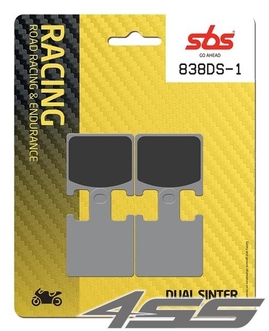 Front racing brake pads SBS 838DS-1 Dual Sinter (Track)