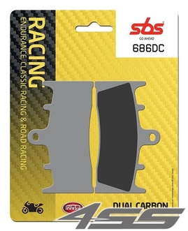 Front track brake pads SBS 686DC Dual Carbon (Track)
