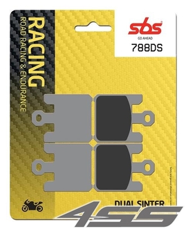 Front racing brake pads SBS 788DS-1 Dual Sinter (Track)