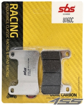 Front track brake pads SBS 806DC Dual Carbon (Track)