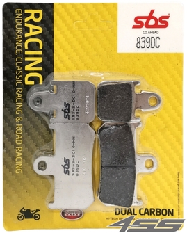 Front track brake pads SBS 839DC Dual Carbon (Track)