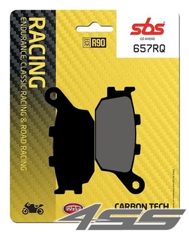 Rear track brake padsSBS 657RQ Carbon Tech (Track)