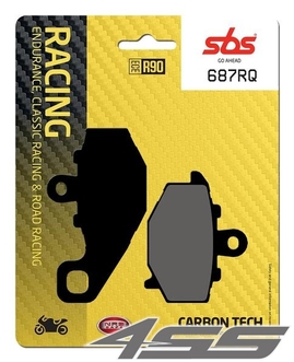 Rear track brake padsSBS 687RQ Carbon Tech (Track)