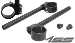 CLIP-ON aluminum handlebar set TRW - pin diameter 53mm, diameter 22mm, length 285mm (racing SP)