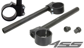 CLIP-ON aluminum handlebar set TRW - pin diameter 53mm, diameter 22mm, length 285mm (racing SP)