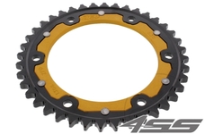 Rear chain sprocket ZF DUAL 1306,44 teeth - black/gold