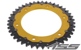 Rear chain sprocket ZF DUAL 1317,43 teeth - black/gold