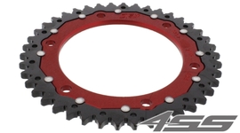 Rear chain sprocket ZF DUAL 1307,42 teeth - black/red