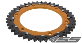 Rear chain sprocket ZF DUAL 1307,43 teeth - black/gold