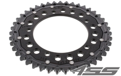 Rear chain sprocket ZF DUAL 1800,43 teeth - black/black