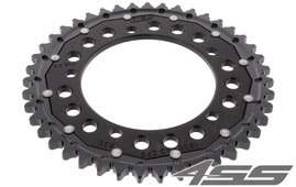 Rear chain sprocket ZF DUAL 1800,43 teeth - black/black