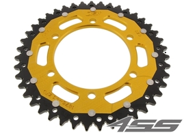 Rear chain sprocket ZF DUAL 1876,43 teeth - black/gold
