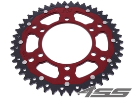 Rear chain sprocket ZF DUAL 2014,46 teeth - black/red