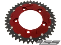 Rear chain sprocket ZF DUAL 713,41 teeth - black/red