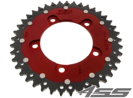 Rear chain sprocket ZF DUAL 713,41 teeth - black/red