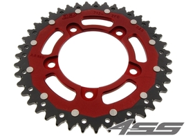 Rear chain sprocket ZF DUAL 713,42 teeth - black/red