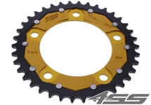 Rear chain sprocket ZF DUAL 1316,39 teeth - black/gold