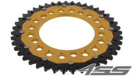 Rear chain sprocket ZF DUAL 1304,44 teeth - black/gold