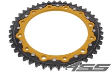 Rear chain sprocket ZF DUAL 1340,45 teeth - black/gold