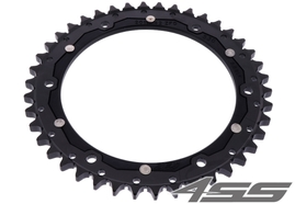 Rear chain sprocket ZF DUAL 2011,42 teeth - black/black