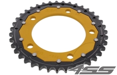 Rear chain sprocket ZF DUAL 302,40 teeth - black/gold