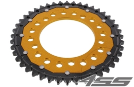 Rear chain sprocket ZF DUAL 302,45 teeth - black/gold