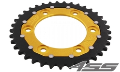 Rear chain sprocket ZF DUAL 735,37 teeth - black/gold