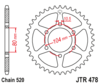 Rear chain sprocket JTR478,45 teeth - 520 chain conversion - black