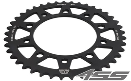Duralumin rear chain sprocket JTA1303,43 teeth - 520 chain conversion - black