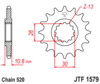 Front chain sprocket JTF1579,15 teeth - 520 chain conversion
